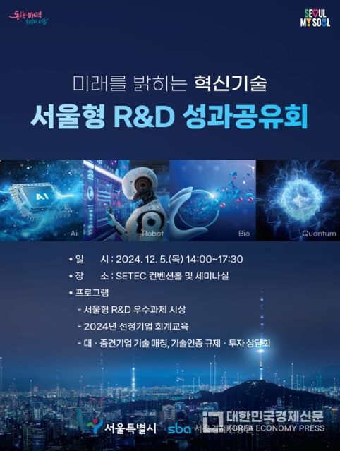 2024년 서울형 R&D 성과공유회 포스터